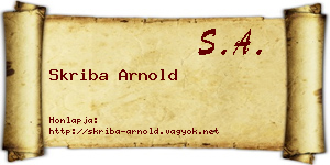 Skriba Arnold névjegykártya